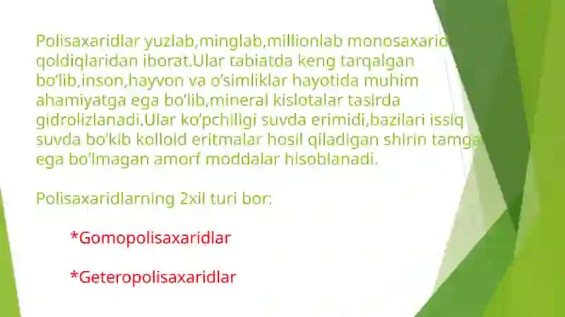 Polisaxaridlar 2