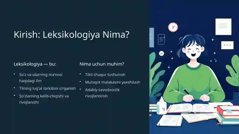 Leksikologiya: Tilning Lug'at Boyligi Haqida 2