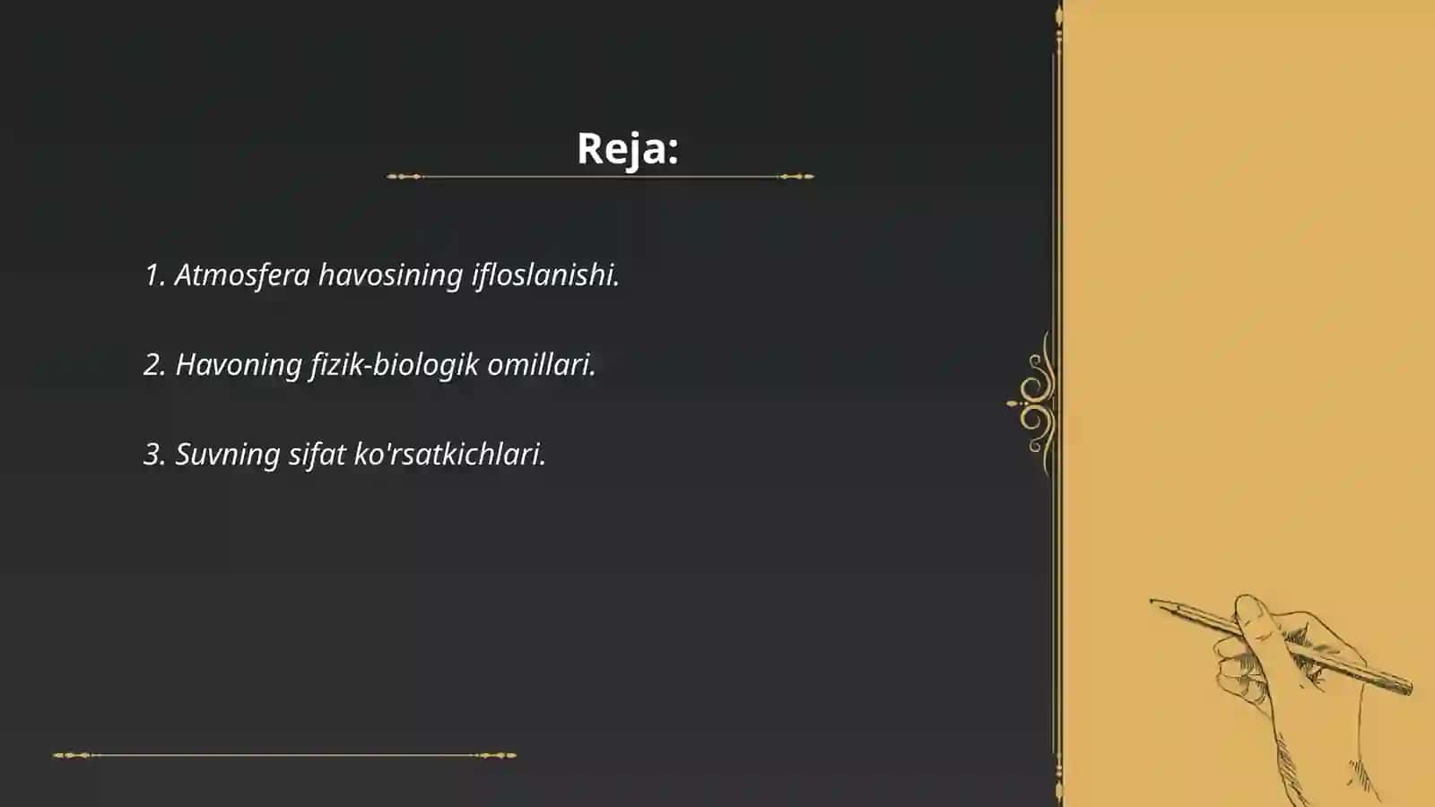 Atmosfera havosi,suv tuproqning nomuvofiq omillarini gigiyenik reglamentlashgan boʻlgan umumiy yondoshlar 2