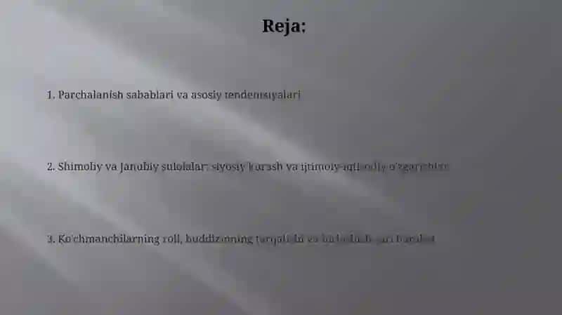 V - VI asrlarda Xitoyning siyosiy tarqoqligi 2