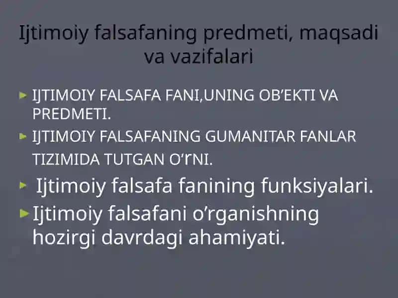 Ijtimoiy Falsafa 2