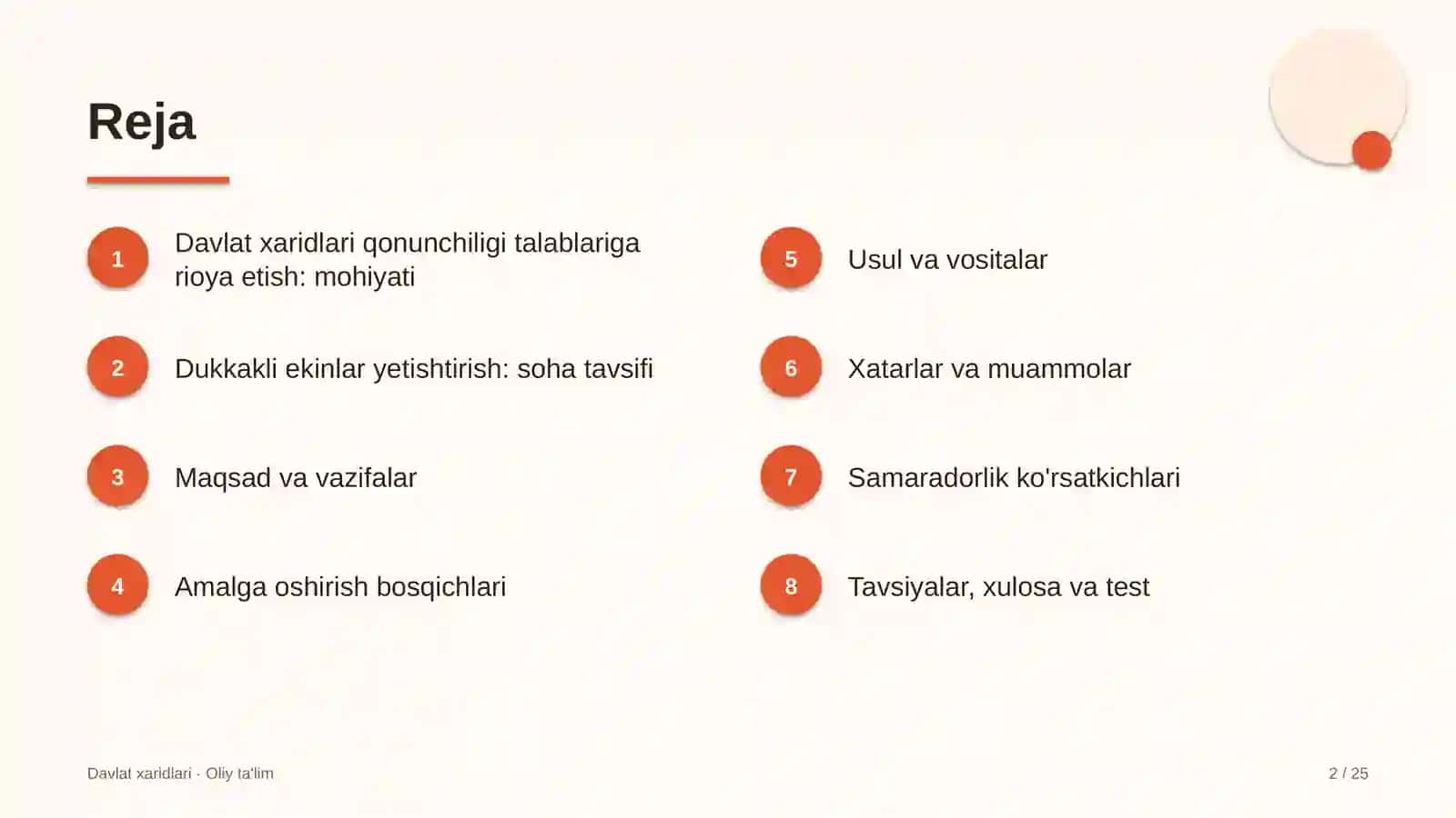 Dukkakli ekinlar yetishtirishda davlat xaridlari qonunchiligi talablariga rioya etish 2