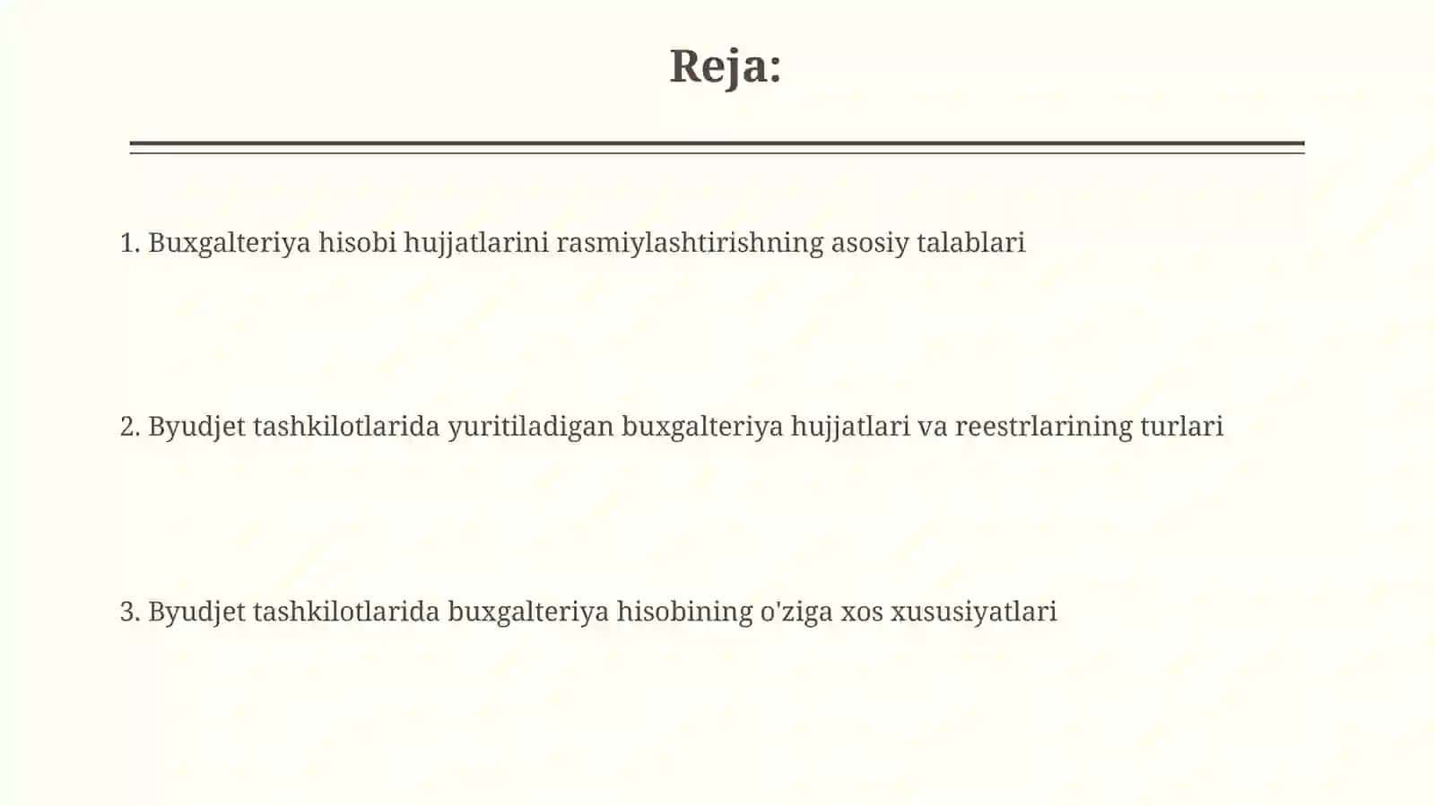 Byudjet tashkilotlarida yuritiladigan hisob hujjatlari hamda registrlari shakllari 2