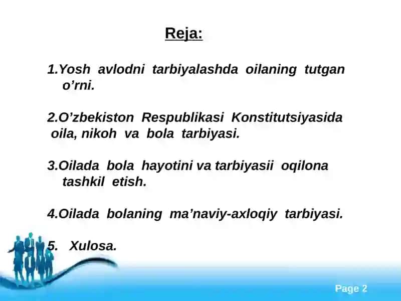 Oilaningpsixologik, ijtimoiy-manaviymuhitiningfarzandtarbiyasigata‘siri 2