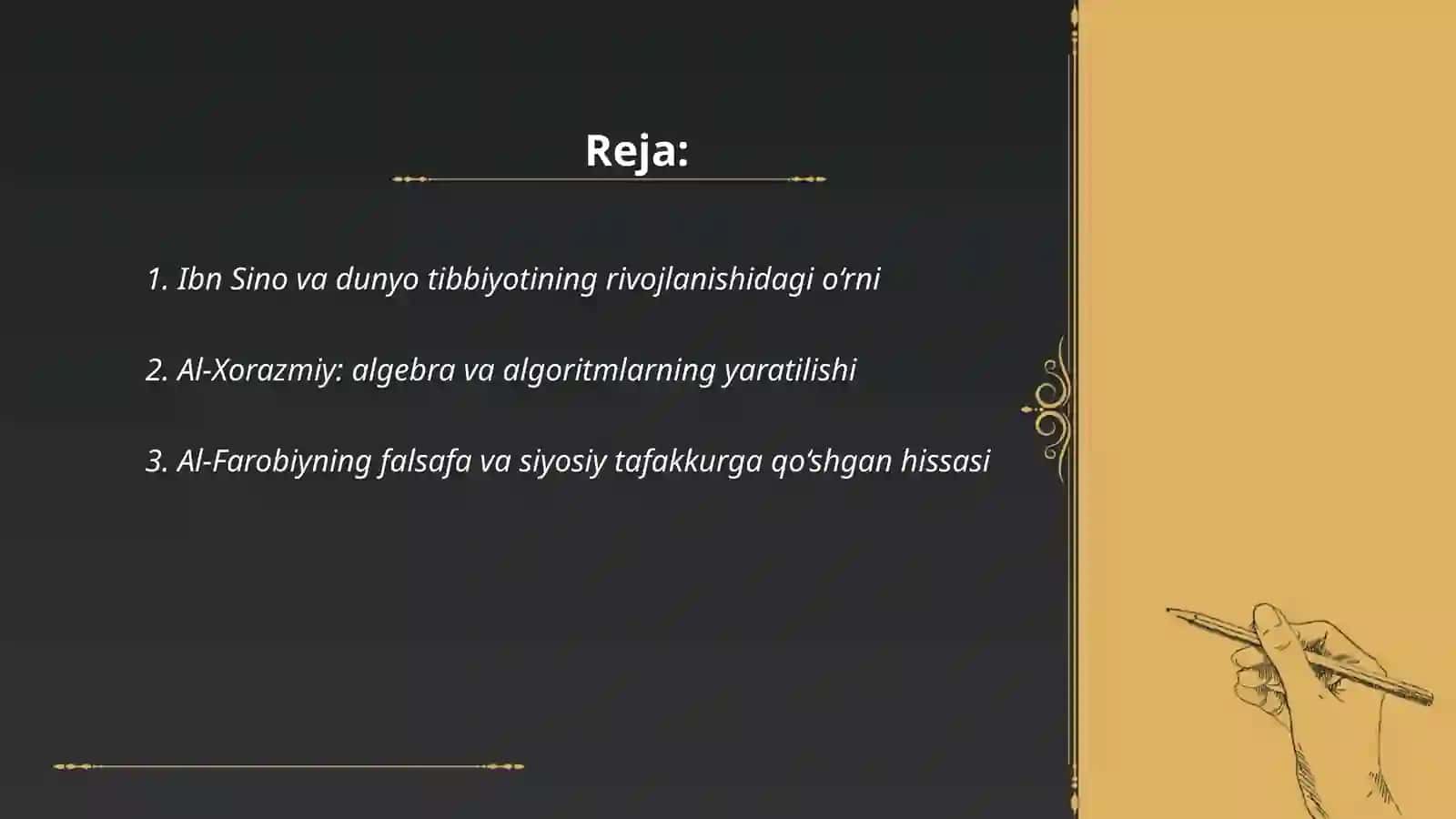 Markaziy Osiyo allomalarining dunyo sivilizatsiyasiga qo‘shgan hissalari 2