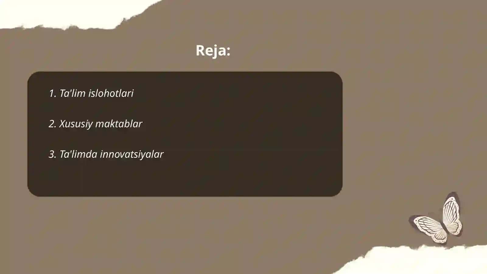 Ta'lim islohotlari 2