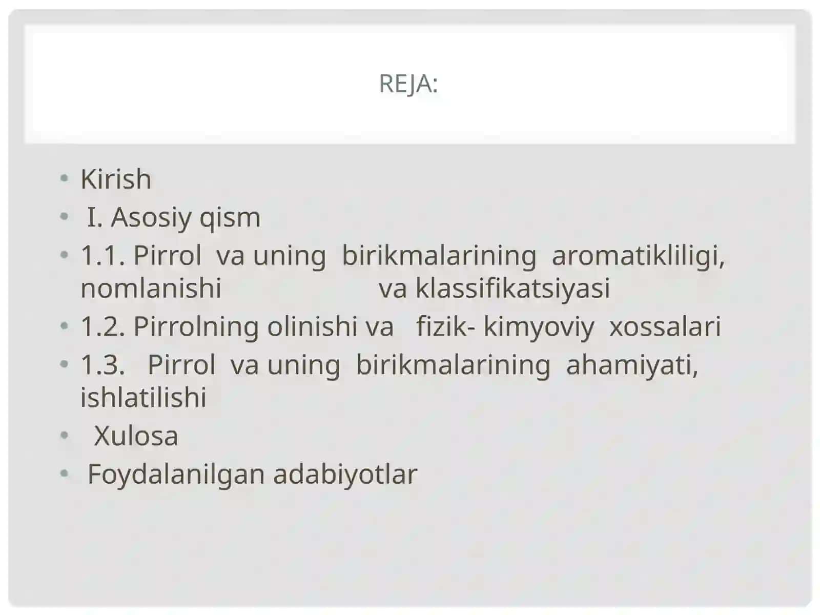 Pirrol va uning xosilalari 2