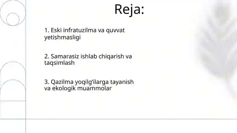 O'zbekistonning elektr ta'minoti tizimidagi muammolar 2