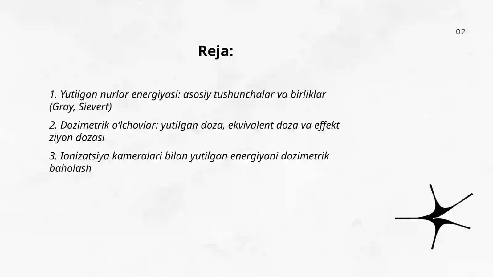 Yutilgan nurlar energiyasini dozimetrik baholash 2