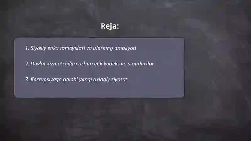 Siyosatda professional etika va yangi axloq siyosati 2