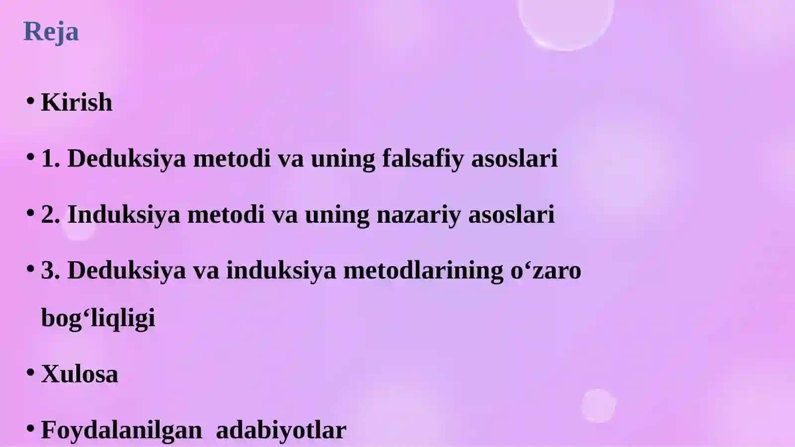 Deduksiya va induksiya metodlari 2