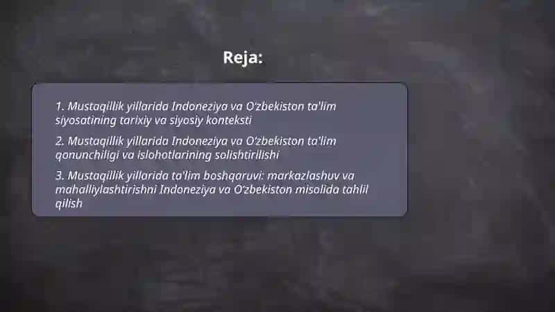 Indoneziya-oʻzbekiston taʼlim siyosati mustaqillik yillarida qiyosiy tahlil 2