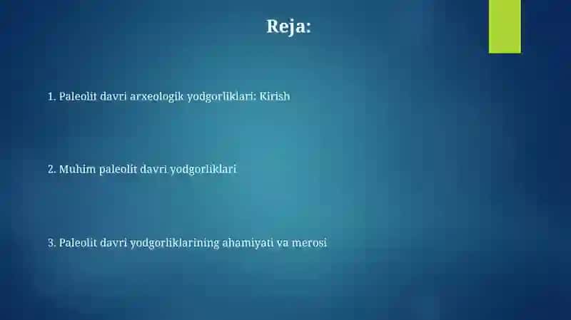 Paleolit davri arxeologik yodgorliklari 2
