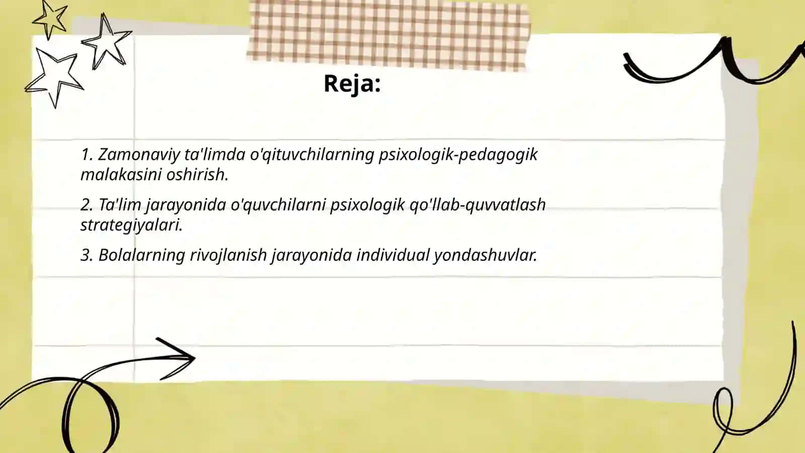 Zamonaviy ta'limda psixologik- pedagogik qoʻllab- quvvatlashni rivojlantirish 2