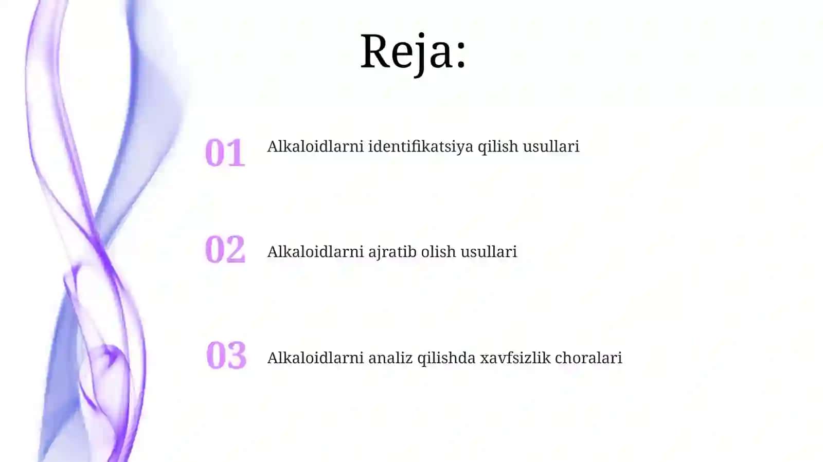 Alkaloidlarni aniqlash 2