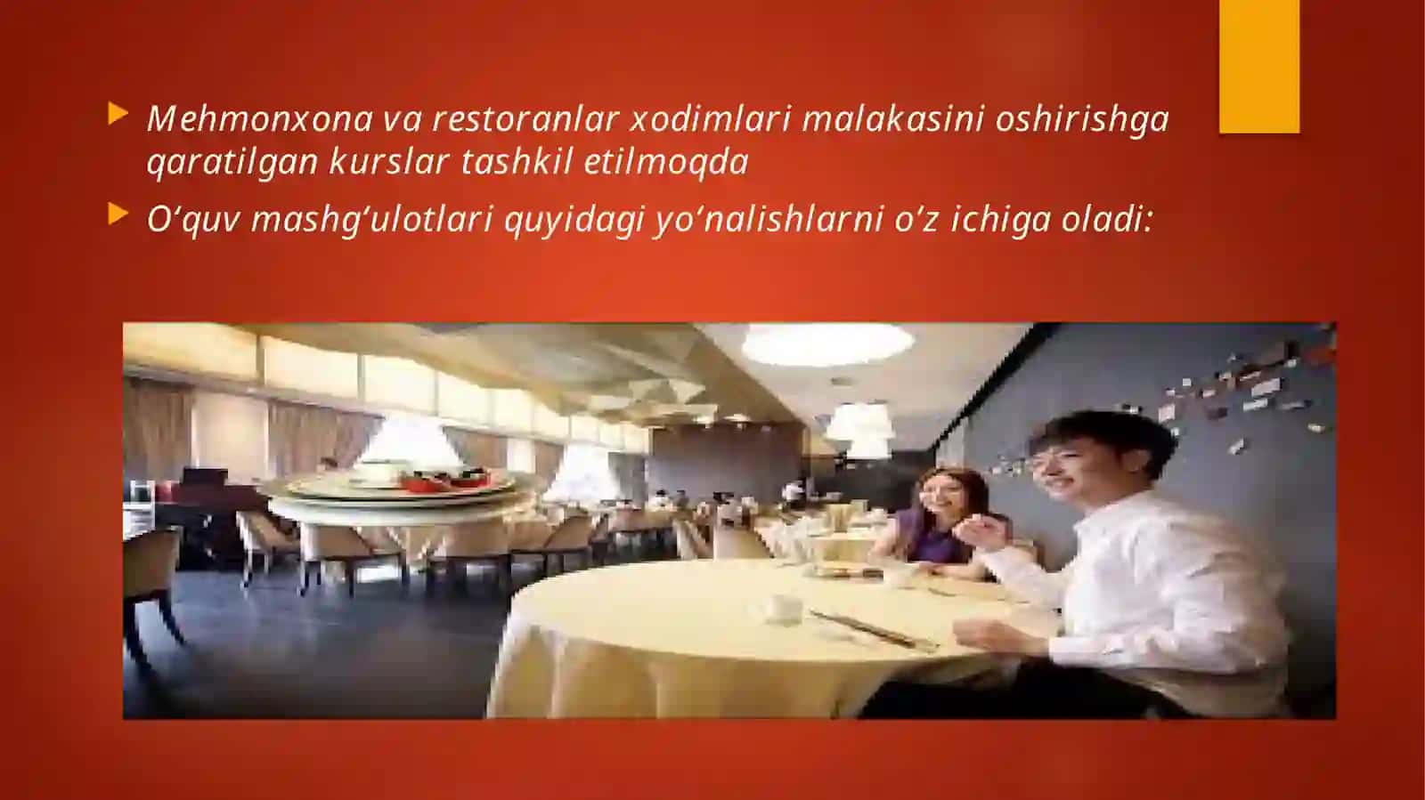 Mehmonxona va restoranlar xodimlari 2
