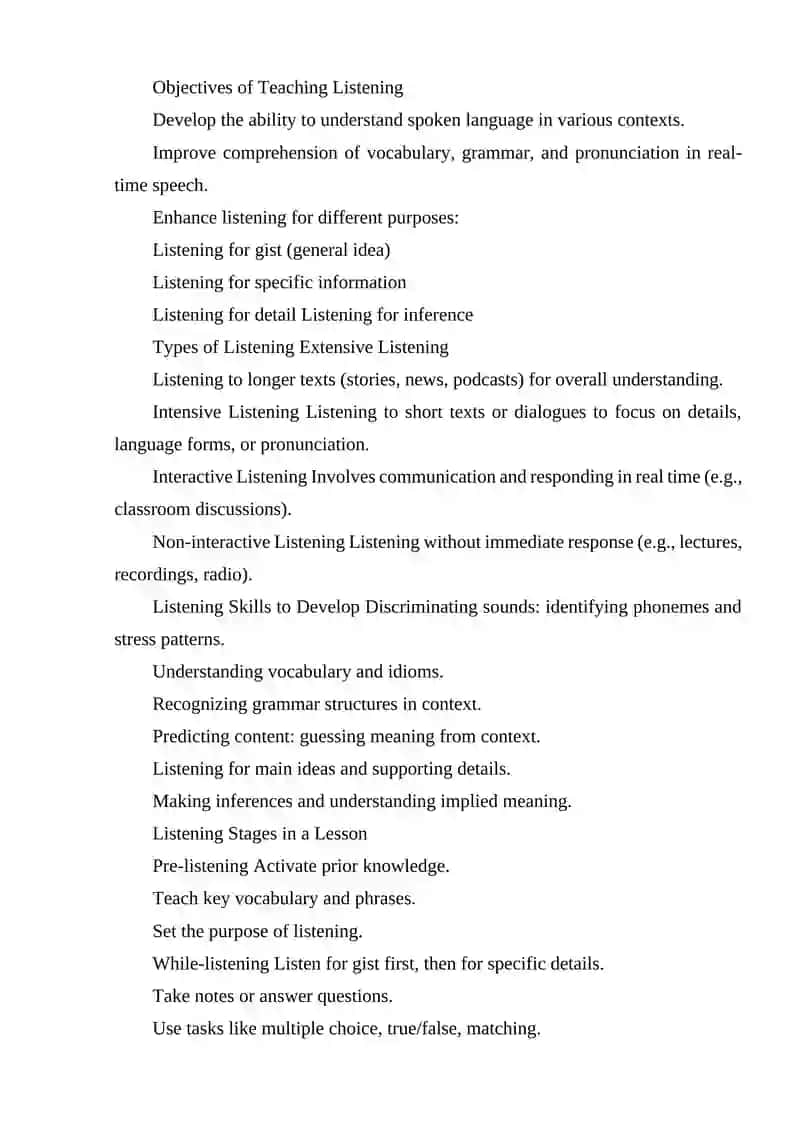 TEACHING LISTENING 2