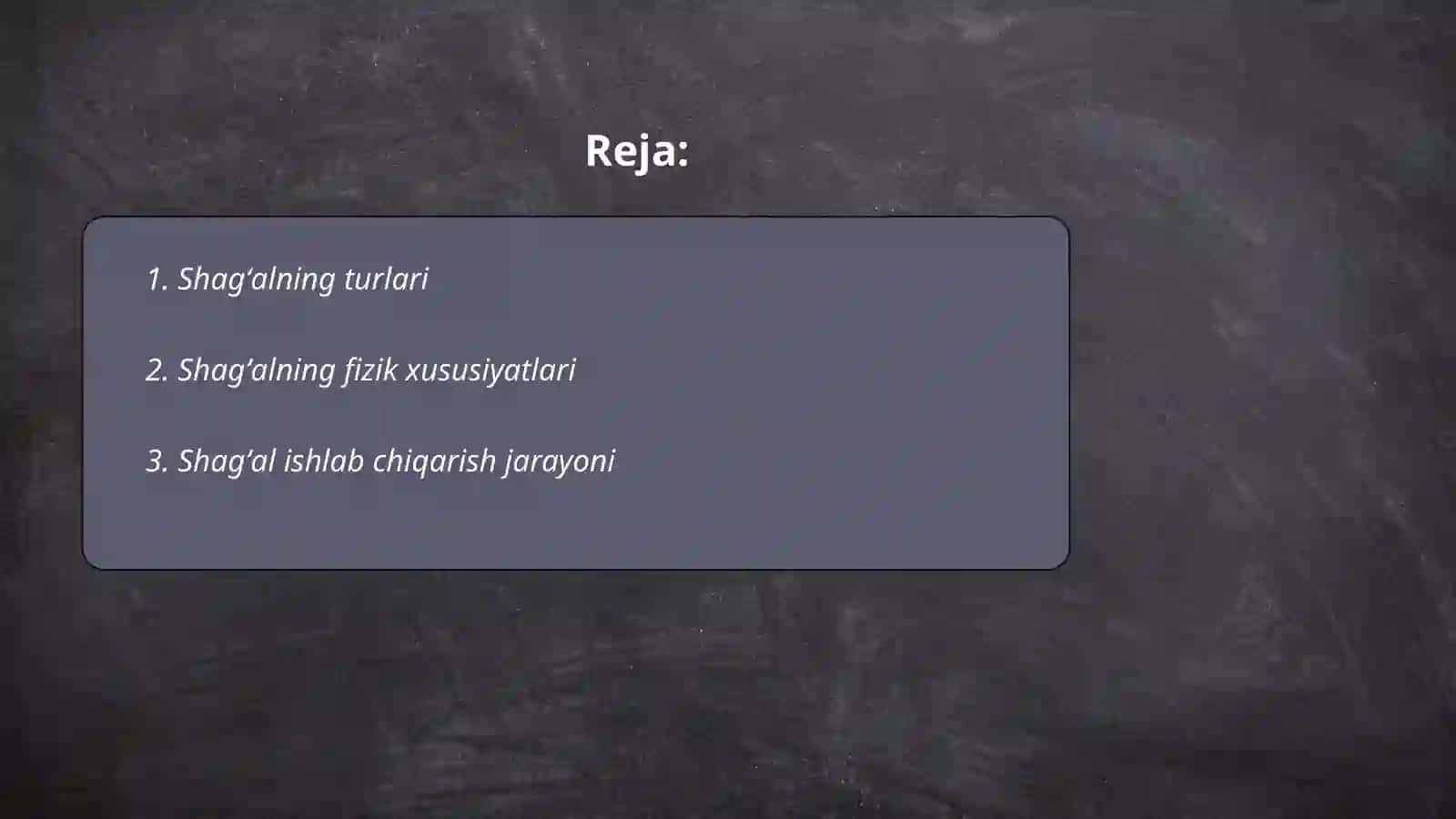 Shagʻal va uning ishlatilishi 2