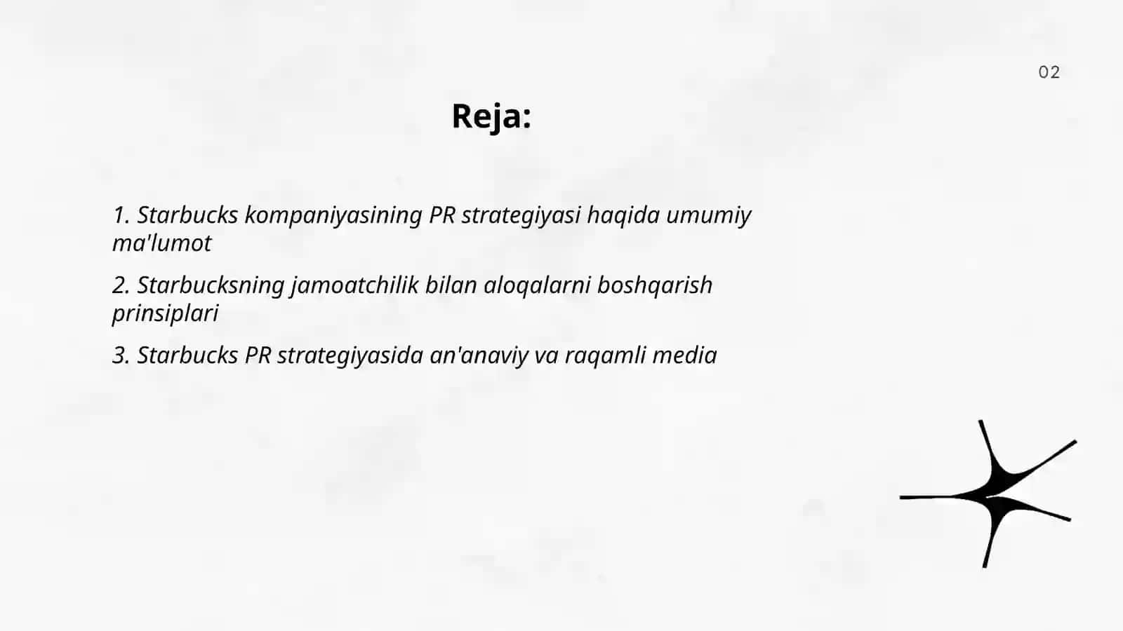 starbucks kampaniyasining PR va CSR strategiyalari haqida 2