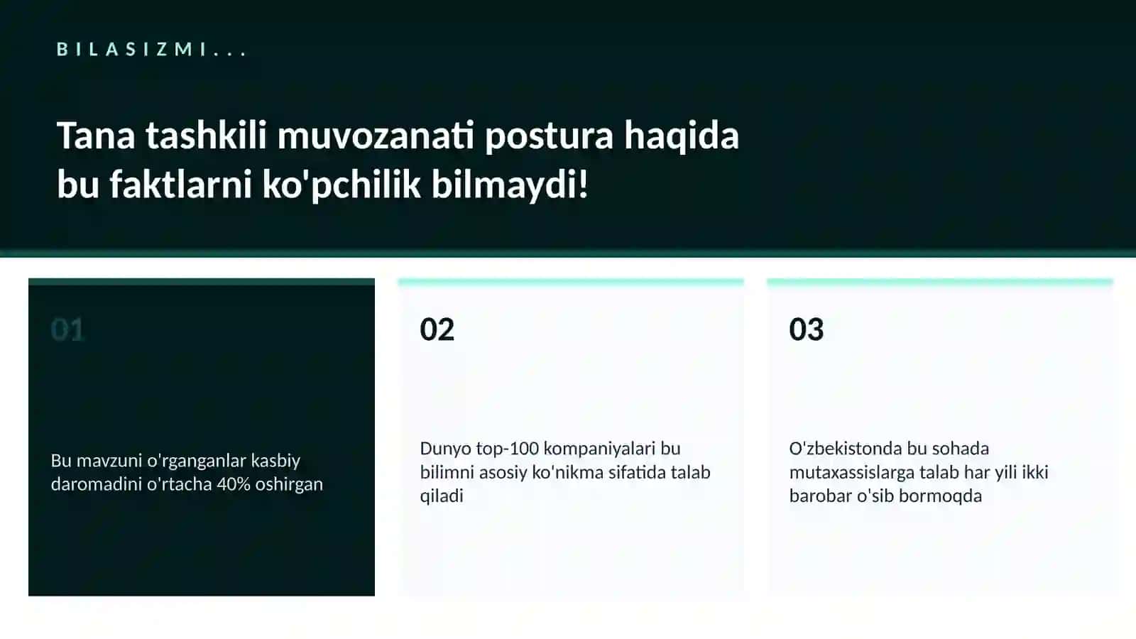 Tana tashkili muvozanati postura 2