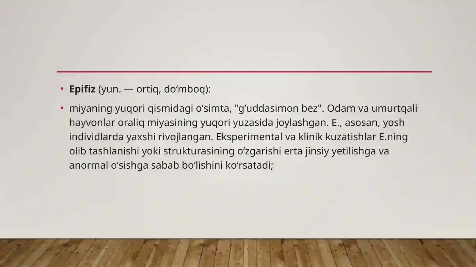 Epifezning ultrasturukturaviy tashkil etilishi Va funksiyalari 2