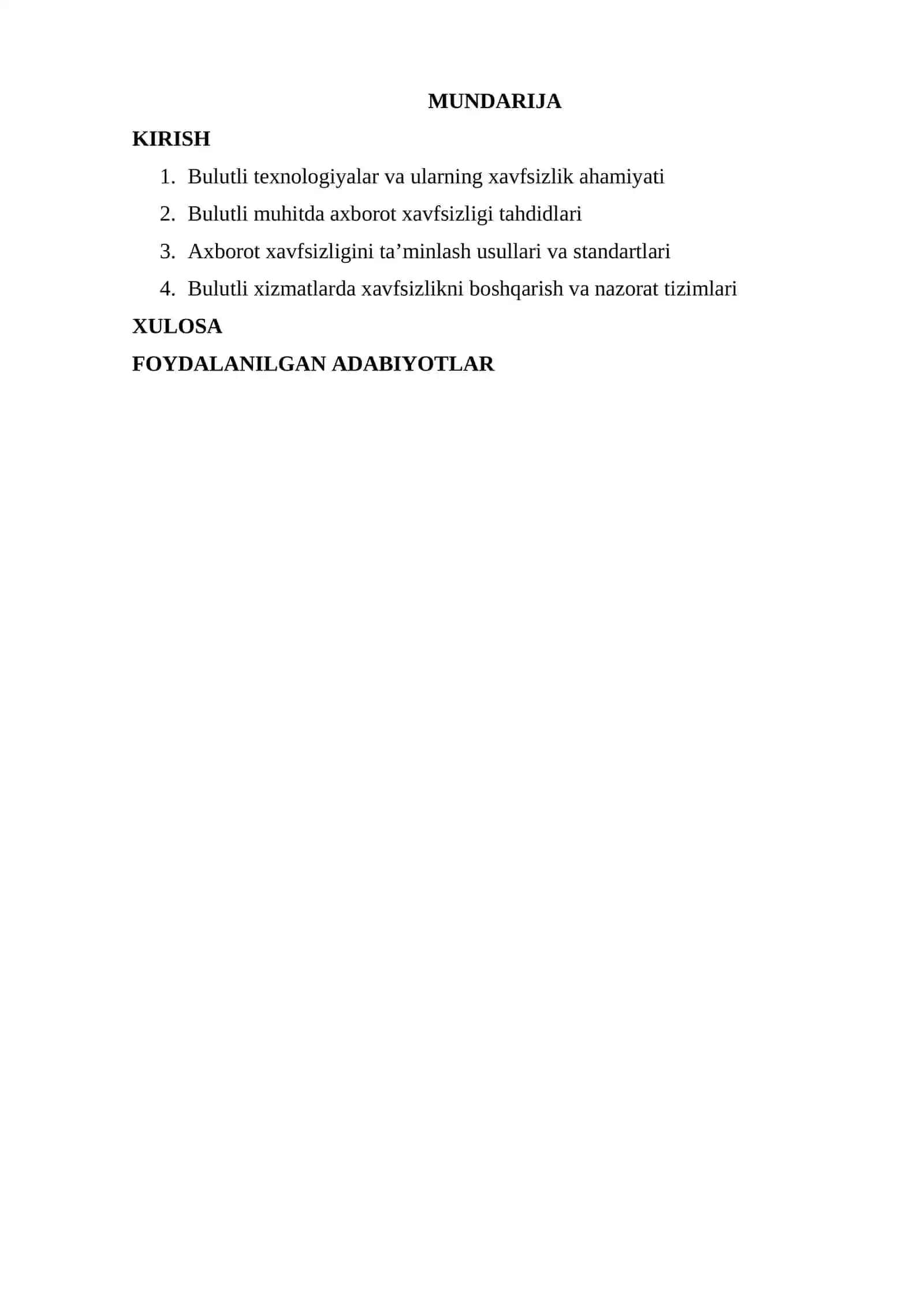 BULUTLI TEXNALOGIYALARDA AXBOROTLAR XAVFSIZLIGINI TAMINLASH 2