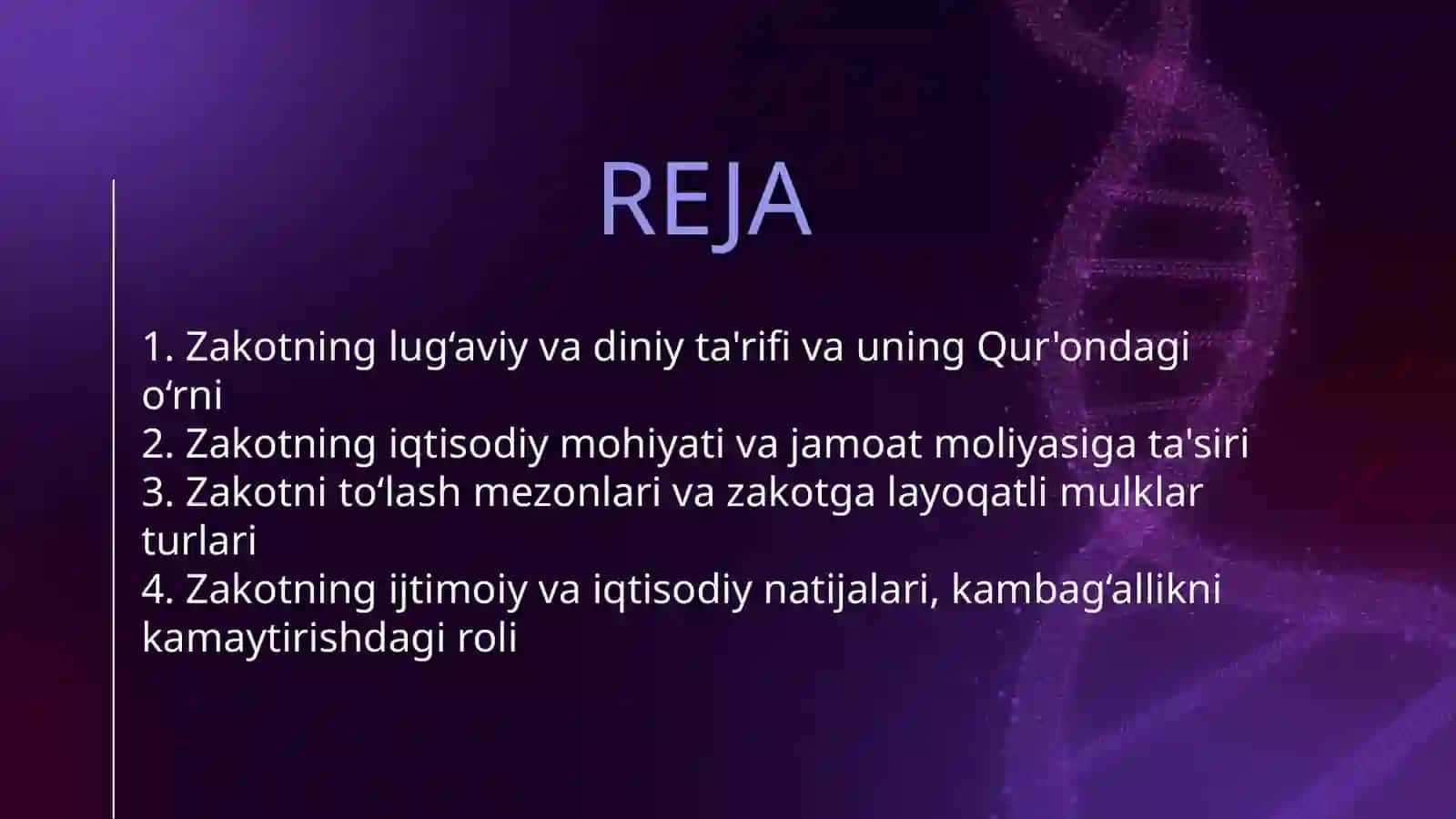 ZAKOT TUSHUNCHASI ZAKOTNING LUGʻAVIY MAʼNOSI IQTISODIY VA NATIJAVIY AHAMIYATI 2
