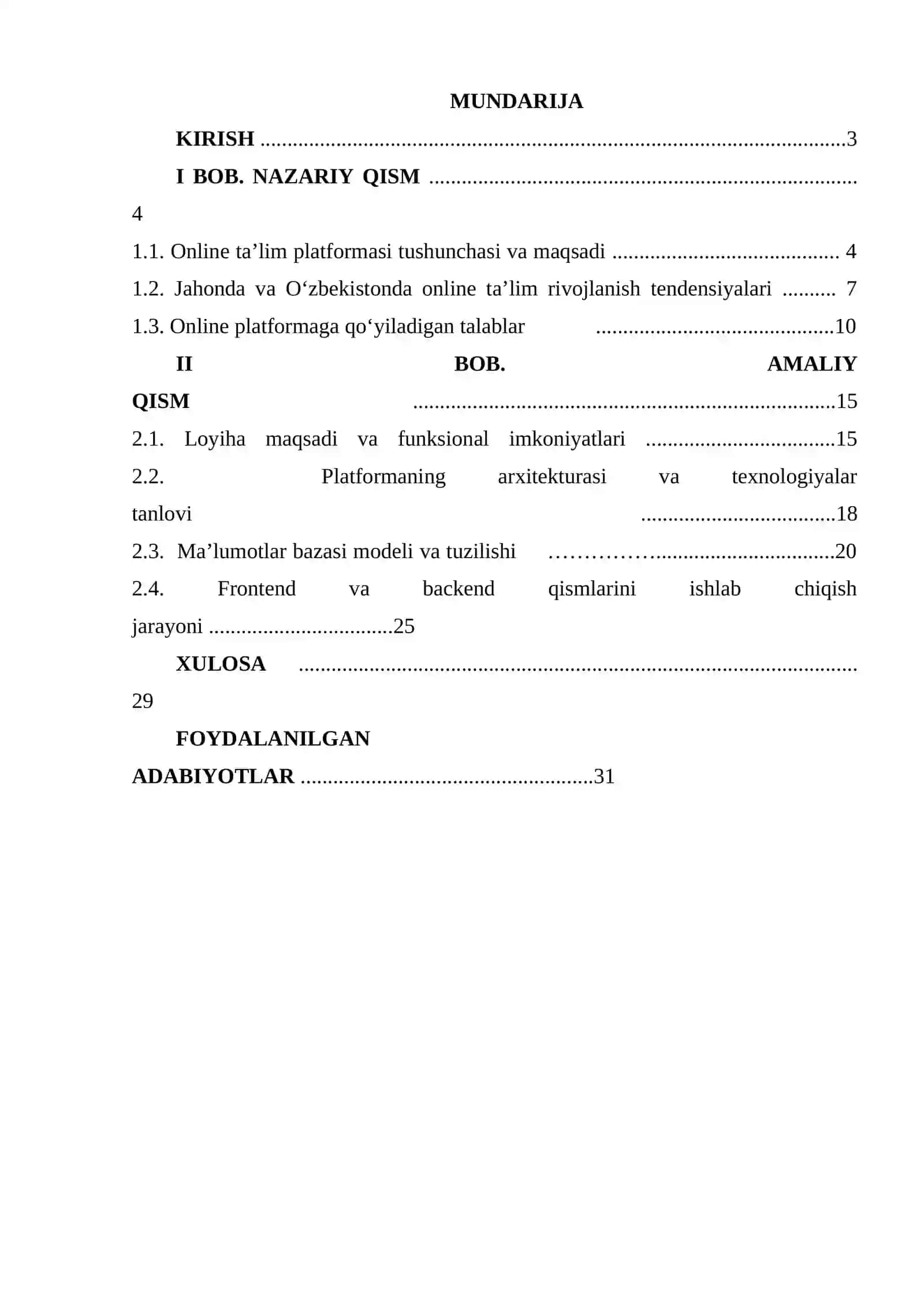 Shaxsiy moliya boshqaruvi ilovasi yaratish mavzusidagi KURS ISHI 2