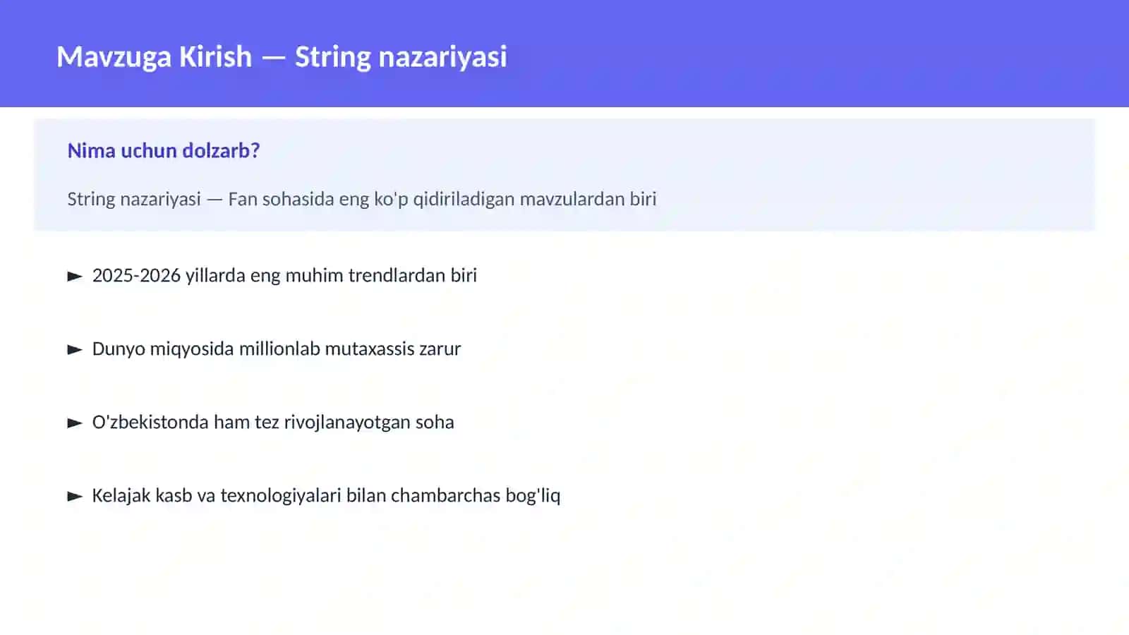 String nazariyasi 2