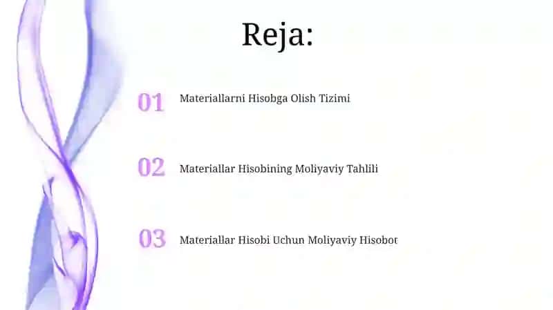 Materiallar hisobi 2