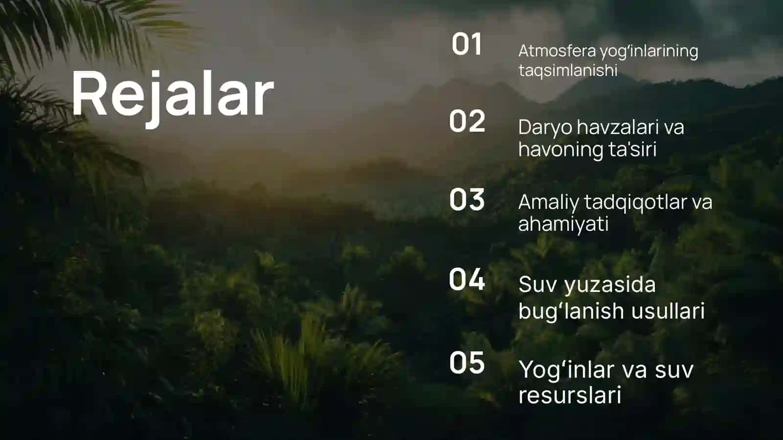 Atmosfera yogʻinlarining taqsimlanishi 2