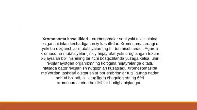 xromasoma kasalliklari 2