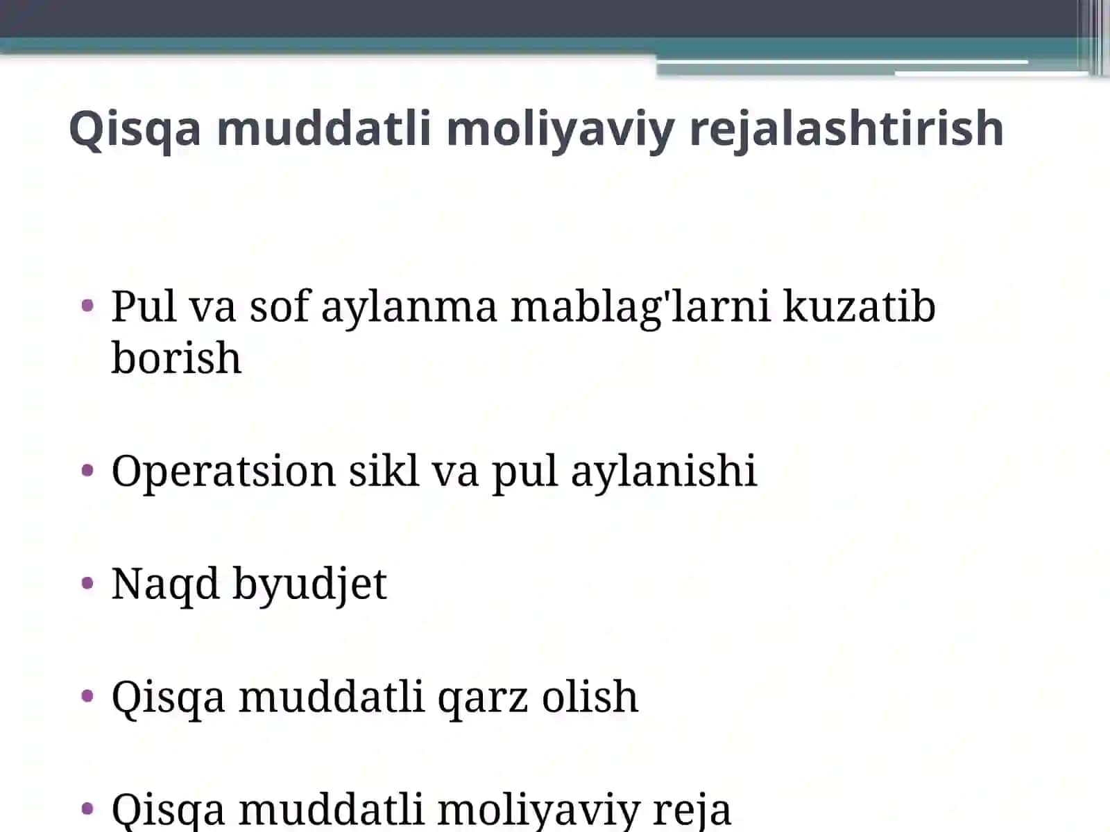 Sof aylanma mablag'larni kuzatibborish 2