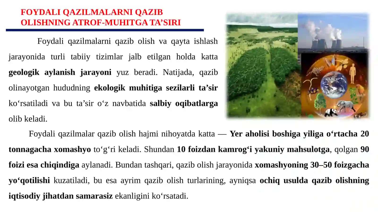 FOYDALI QAZILMALARNI QAZIB OLISHNING ATROF-MUHITGA TA’SIRI 2