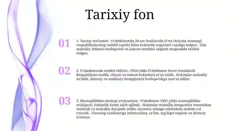 OʻZbekiston Respublikasida Hokimlik Organlarining Vujudga Kelishi 2