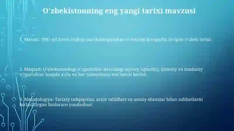 O'zbekistonning Eng Yangi Tarixi Fanining Predmet Maqsad Vazifa Obyekti Va Tadqiqot Metadalogiyasi 2