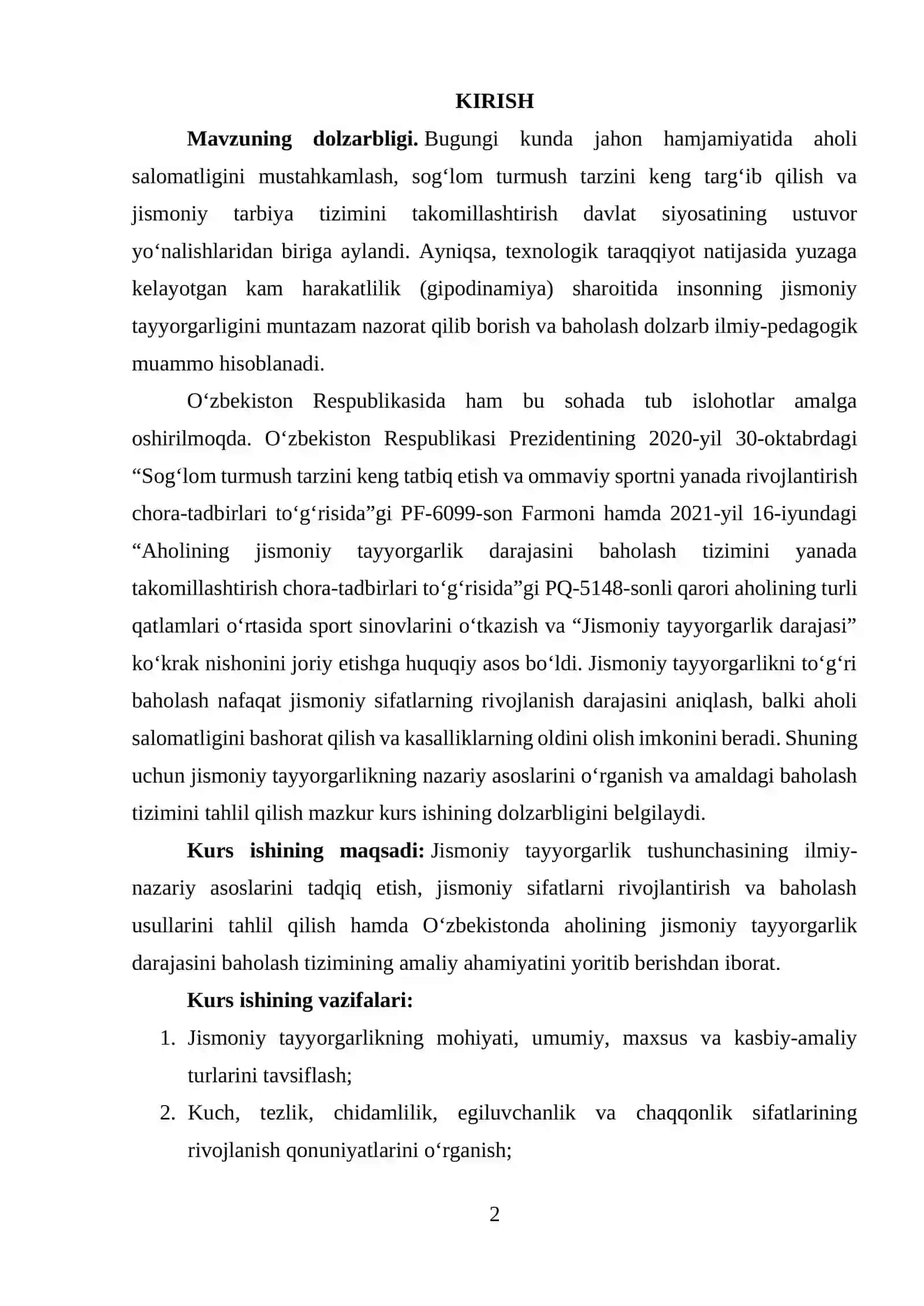 Jismoniy talyorgarlik darajasini baholashning amaliy ahaniyati 2