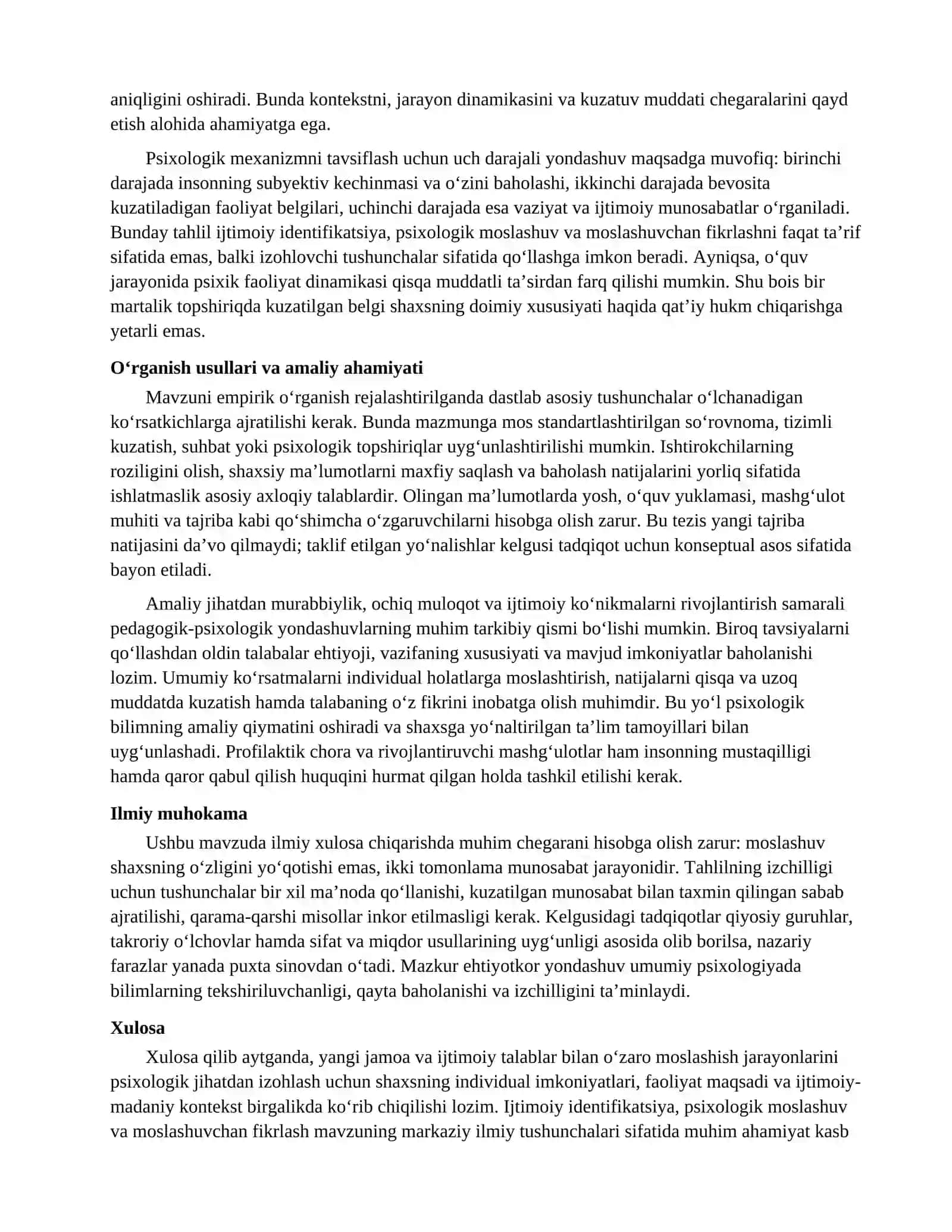 SHAXSNING PSIXOLOGIK MOSLASHUVCHANLIGI VA IJTIMOIY MUHITGA INTEGRATSIYALASHUV MEXANIZMLARI 2