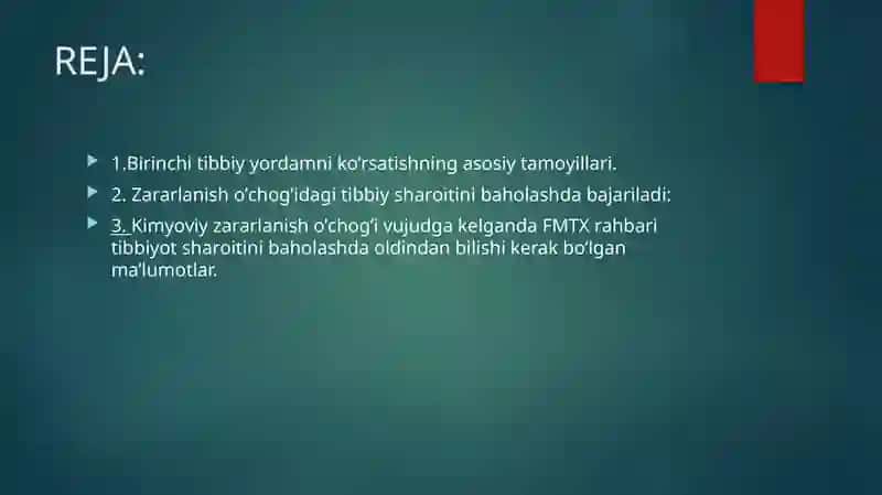 DASTLABKI TIBBIY YORDAM 2