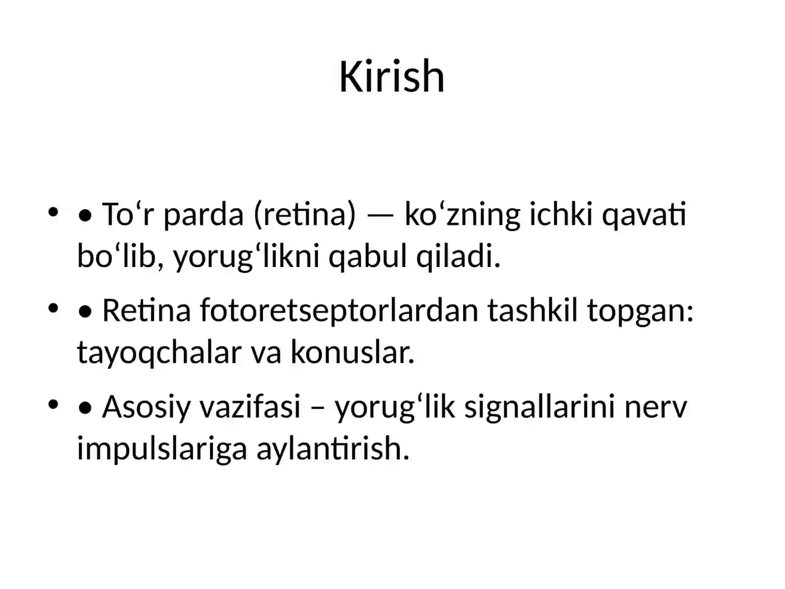 To‘r pardaning nasliy patologiyasi 2