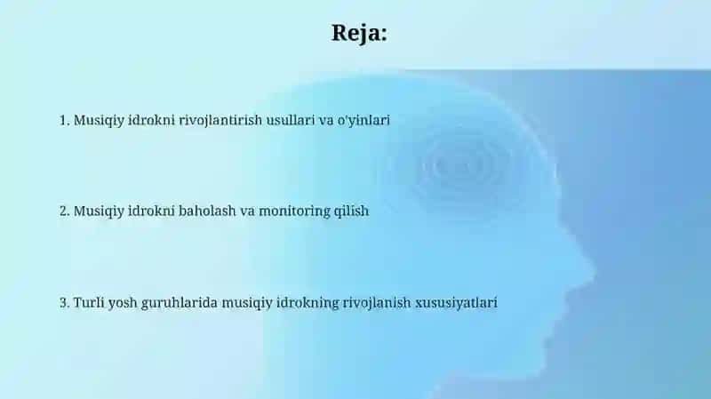 Musiqiy idrokni rivojlantirish 2