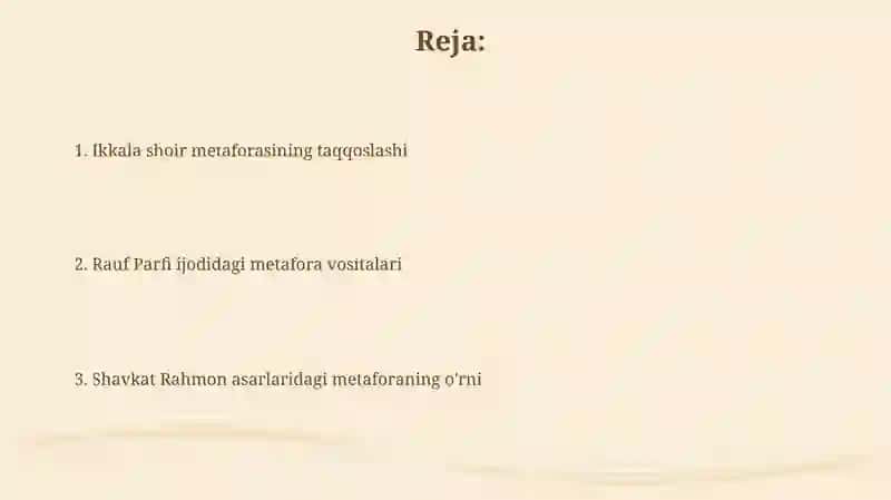 Rauf Parfi va Shavkat Rahmon ijodida metafora 2