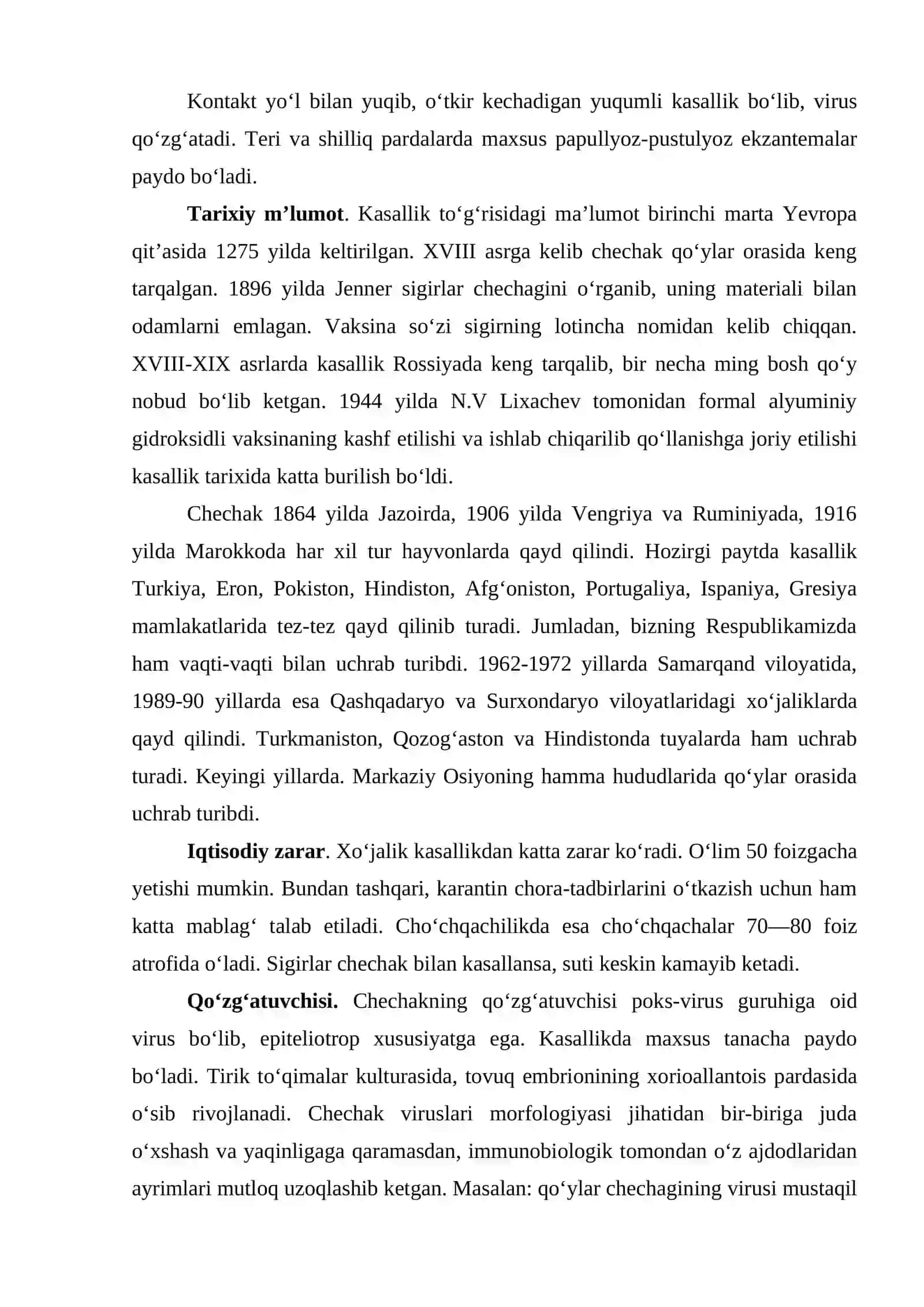 Chechak kasalligi Variola 2