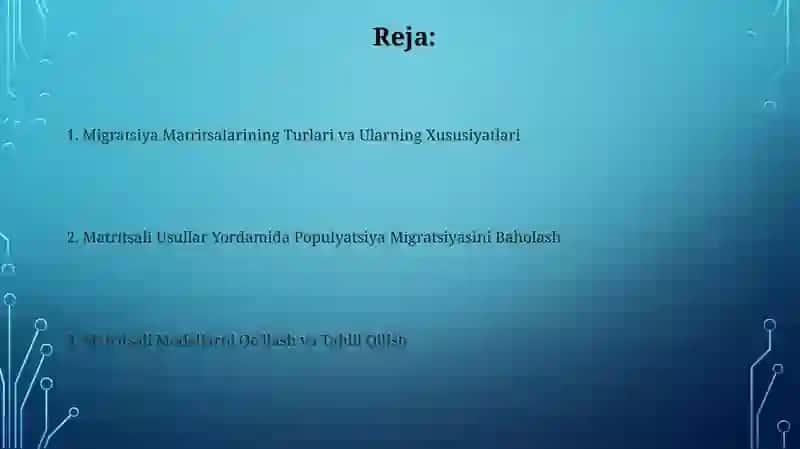 Matritsasli migratsiya sinovi 2