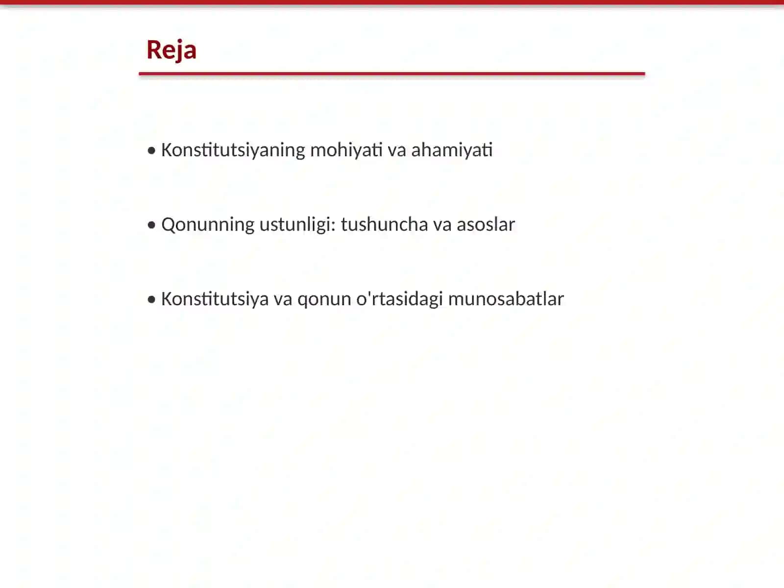 Konstitutsiya va qonunning ustunligi hamda ularning tan olinishi va bajarilishi 2