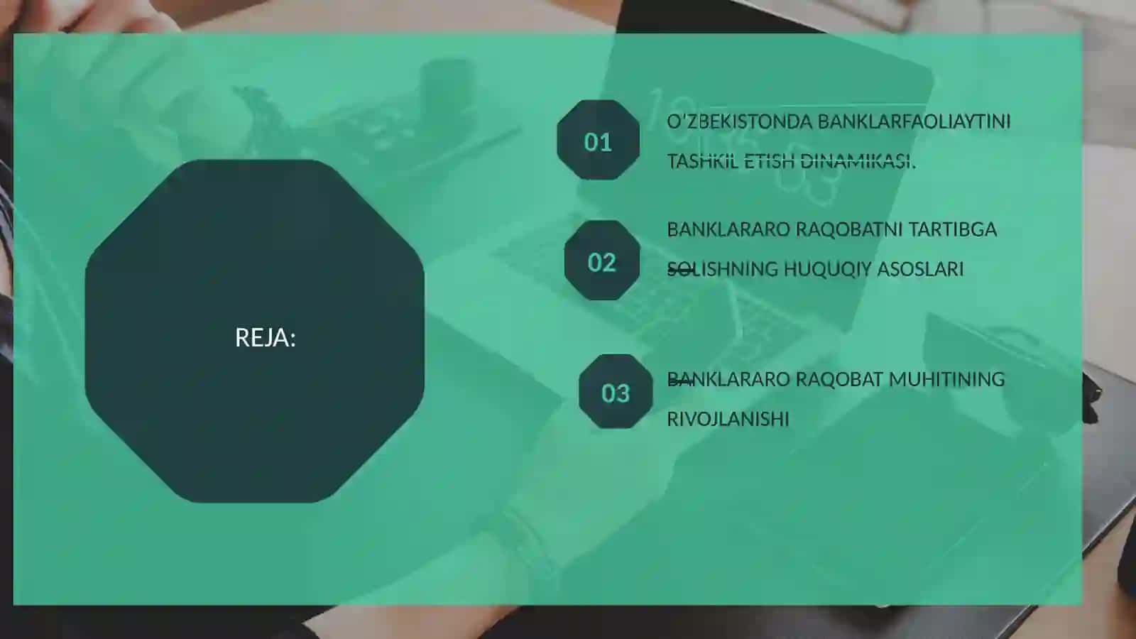 BANKLARARO RAQOBAT MUHITINING SHAKLLANI 2