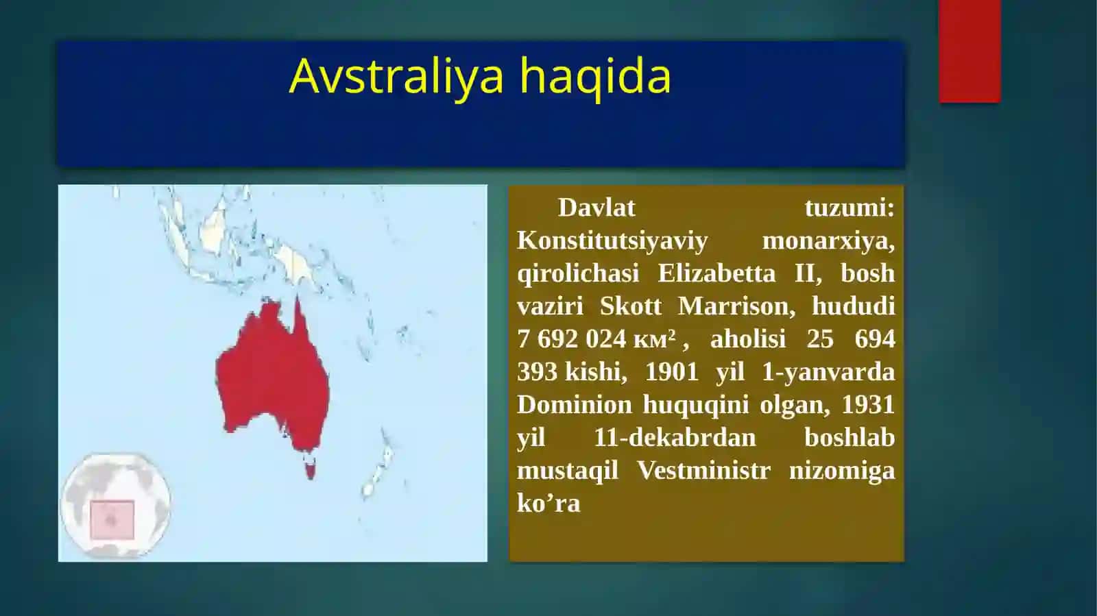 Avstraliya va Okeaniya xalqlarining tabiiy geografik sharoiti, etnogenezi va etnik tarixi 2