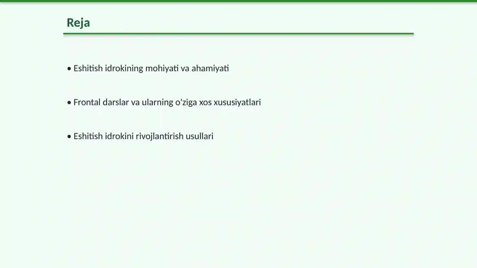 Frontal darslarda eshitish idrokini rivojlantirish 2