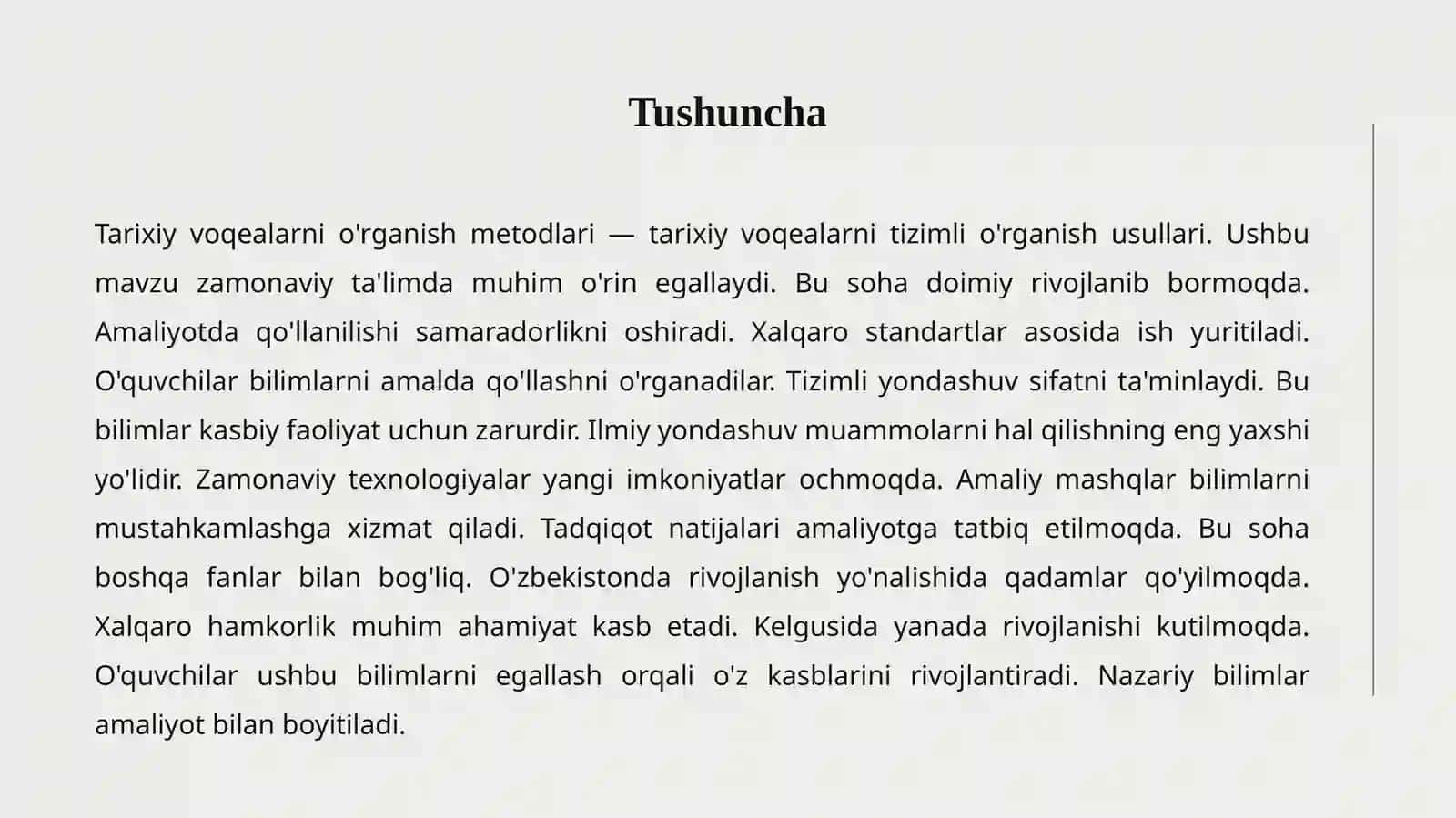 Tuzuvchilar ushbu bilimlarni egallash orqali o'z kasblarini rivojlantiradilar 2