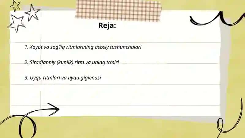 Xayot va sogʻliq ritmlari 2